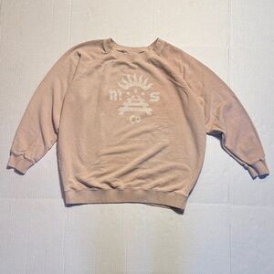 JUNGMAVEN Marfa Spirit Co Hemp Cotton Pink Graphic Raglan Sleeve Sweatshirt L